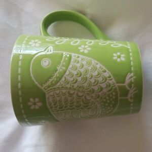 💚Green Ceramic Bird mug